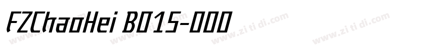 FZChaoHei B01S字体转换 FZChaoHei B01S字体转换